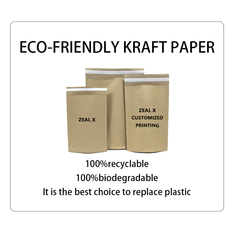 Η Zealx εγκαινιάζει το Brown Kraft Paper Packaging Packaging Bag: Εναλλακτική λύση φιλική προς το περιβάλλον στο πλαστικό