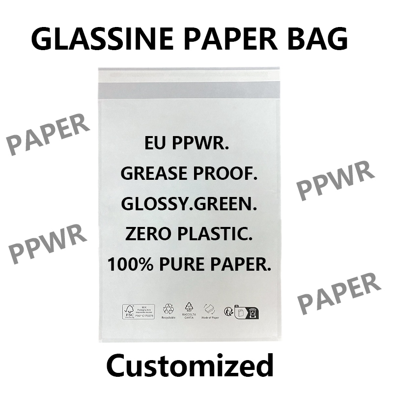 EU PPWR Ready Glassine Paper Bag | Συσκευασία 100% καθαρού χαρτιού χωρίς πλαστικό