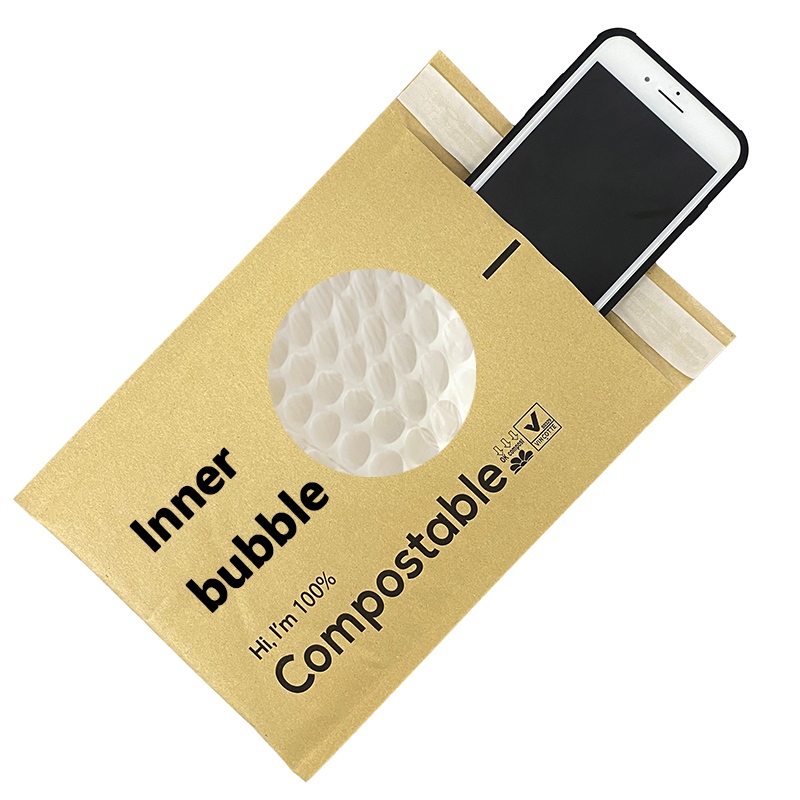 Ταχυδρομικές τσάντες με φούσκα φακέλων Kraft